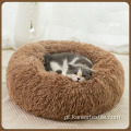 Luxo fofo de donut leito de estimação de cachorro lavável sofá